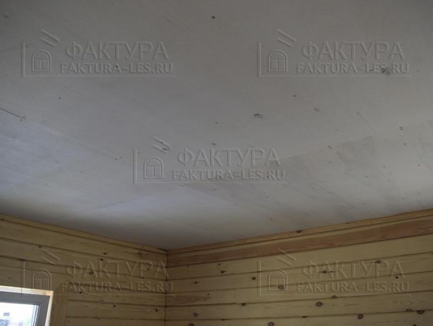 Потолок в доме из бруса по проекту Емеля - Московская обл.