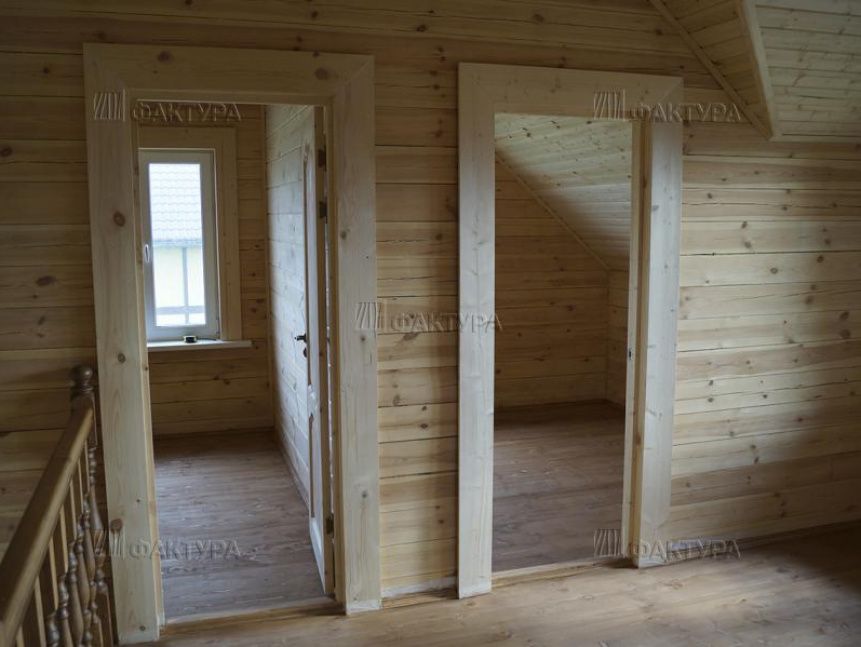 Отделка дверных проёмов - дом из бруса в Солнечногорском р-не