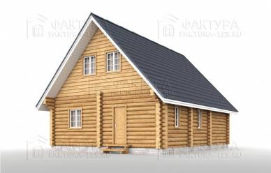 Проект дома из бревна Базовый 8х10