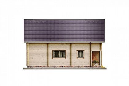 Проект дома из двойного бруса «Домашний очаг», 141 м². Вид слева