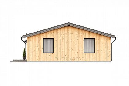 Проект каркасного дома &laquo;Сканди-09&raquo;, 73.7 м². Вид сзади