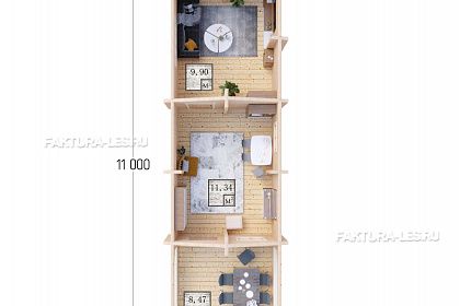  «ДСВ 3,5x8», 29.7 м². Вид спереди