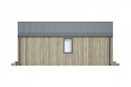 Проект каркасного дома &laquo;Барн-04&raquo;, 46.1 м². Вид слева