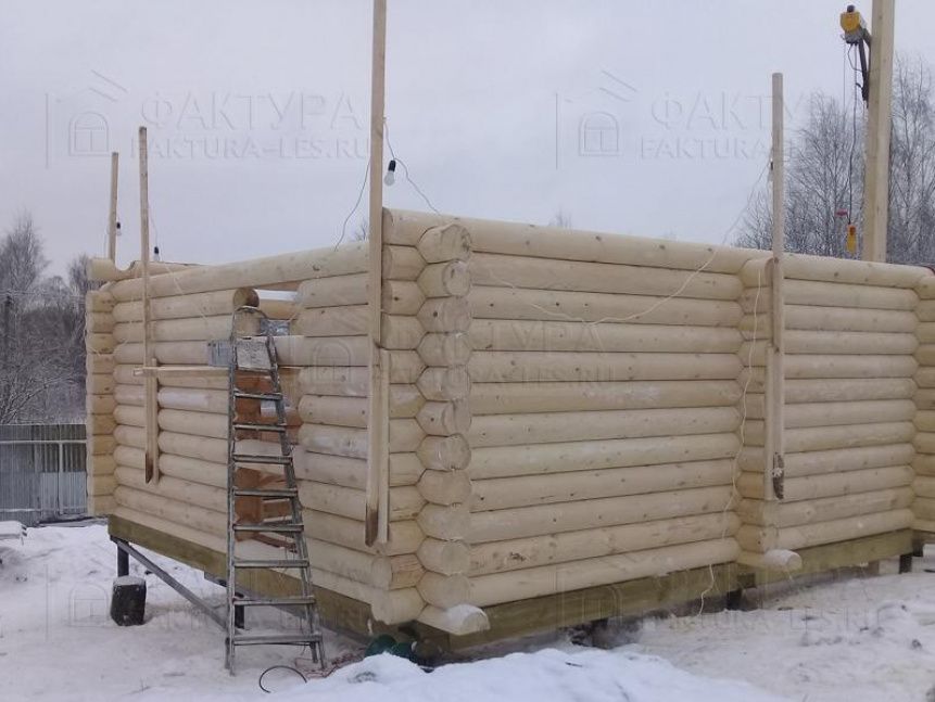 Стены из бревна - проект Б-20 в Московской обл.