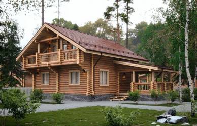 Проект дома из бревна Юрьево