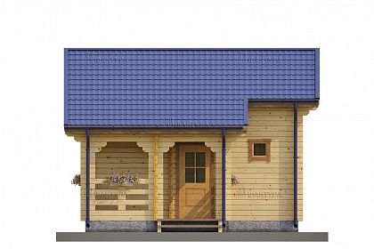 Проект дома из двойного бруса «Карлстад», 48 м². Вид справа