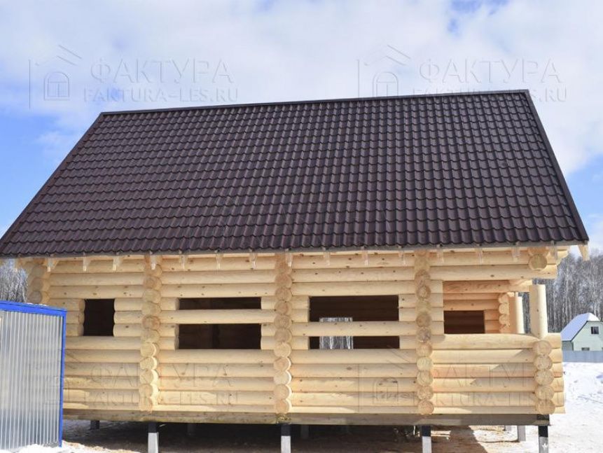 Оконные проёмы в бревенчатом доме - индивидуальный проект