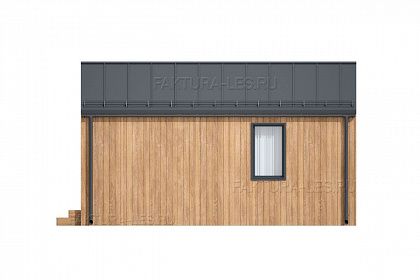 Проект каркасного дома &laquo;Барн-03&raquo;, 31.8 м². Вид слева