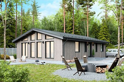 Проект каркасного дома &laquo;Сканди-11&raquo;, 98.7 м².