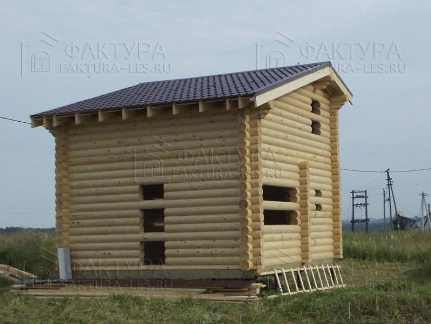 Проёмы для окон и дверей в бревенчатом доме - проект Б-20 в Ярославской обл.