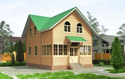 Проект дома из бруса «Ликурга» 92 м²