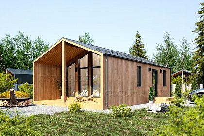 Проект каркасного дома &laquo;Барн-06&raquo;, 58.8 м².