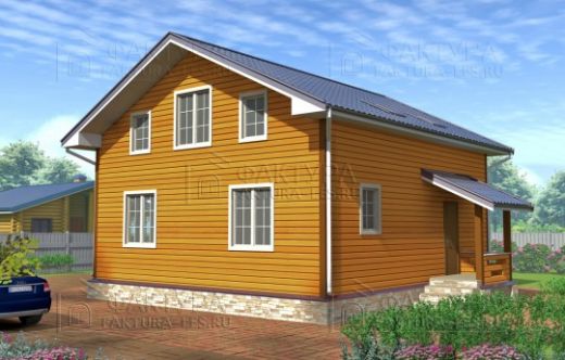 Проект дома из бруса «Борщино» 126 м²