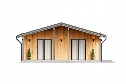 Проект каркасного дома &laquo;Сканди-08&raquo;, 111.3 м². Вид спереди