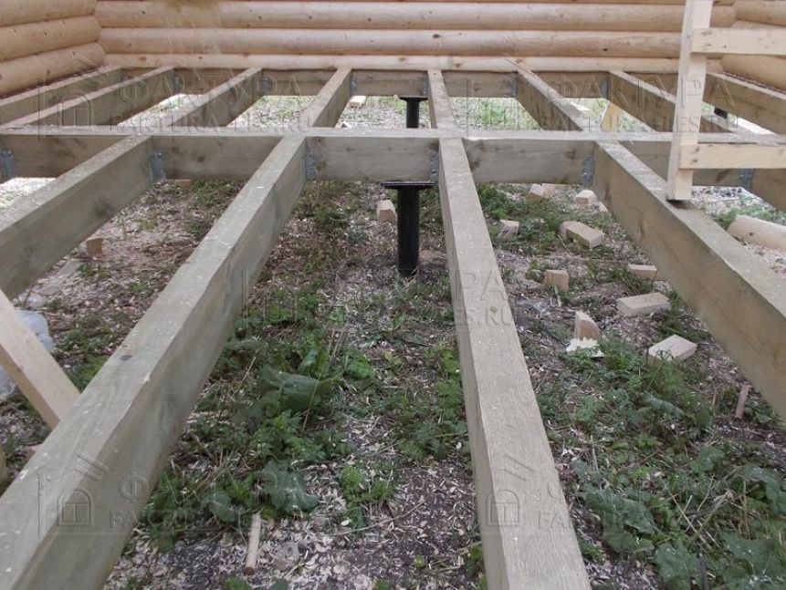 Основание бревенчатого дома - проект Б-20 в Ярославской обл.