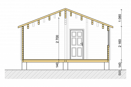 Проект дома из двойного бруса «Авеста», 46 м². Срез проекта