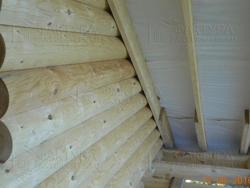 Монтаж кровли по проекту - баня Б-29 в Московской обл.