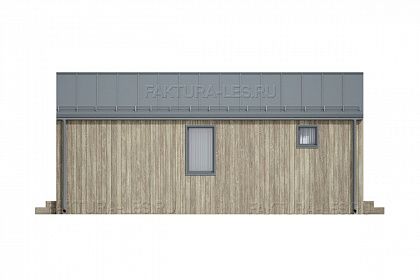 Проект каркасного дома &laquo;Барн-04&raquo;, 46.1 м². Вид справа