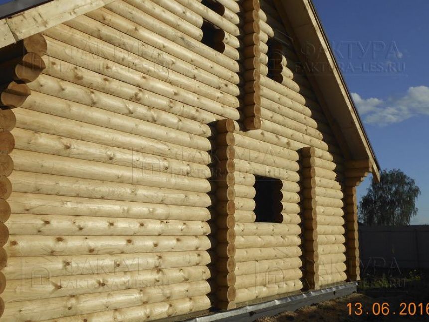 Русская баня из бревна - проект Б-29 в Московской обл.