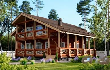Проект дома из бревна Сумароково