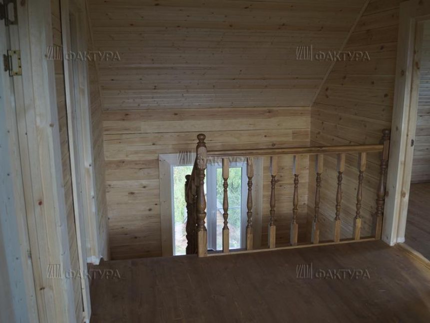 Лестница в доме из бруса - проект в Солнечногорском р-не