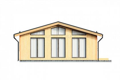 Проект каркасного дома &laquo;Сканди-07&raquo;, 87.2 м². Вид спереди