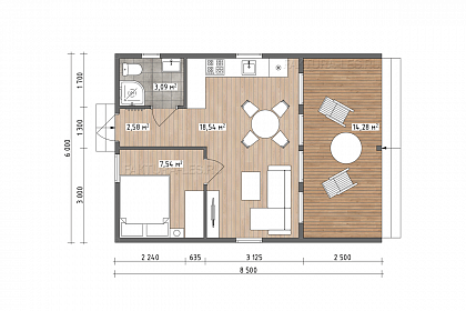 План 1 этажа