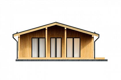 Проект каркасного дома &laquo;Сканди-06&raquo;, 81.4 м². Вид спереди