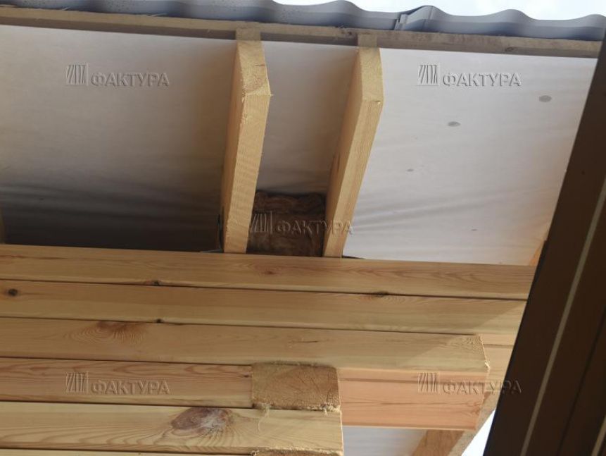 Монтаж кровли - дом из бруса Заболотье