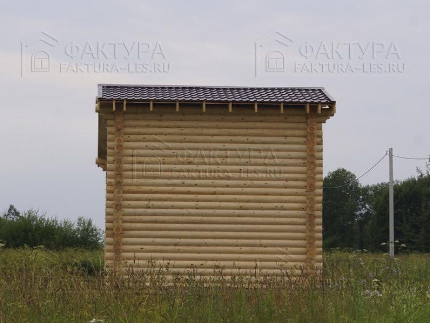 Бревенчатая стена - проект дома Б-20 в Ярославской обл.