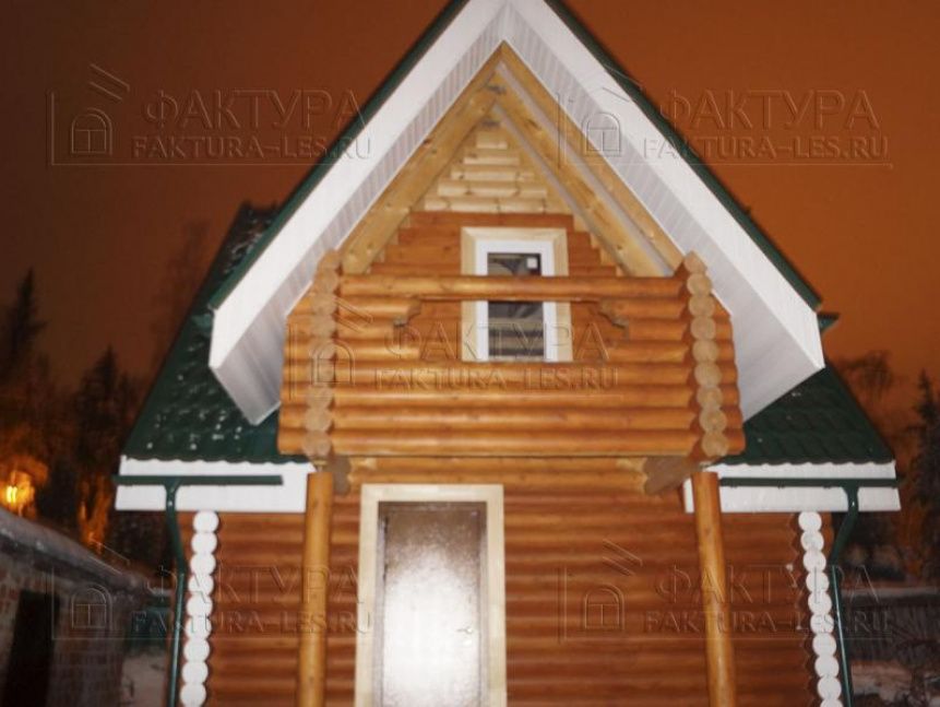 Деревянный балкон в доме из бревна - проект Б-2