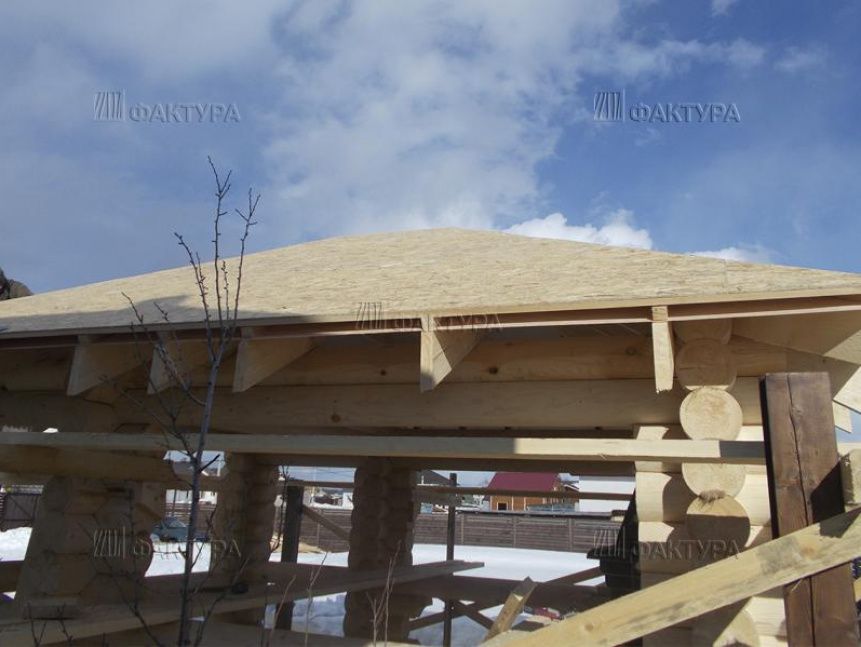 Строительство деревянной беседки - проект из бревна