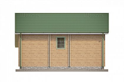 Проект дома из двойного бруса «Уварово», 98 м². Вид слева