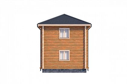 Проект дома из бревна &laquo;Малинник&raquo;, 72 м². Вид сзади