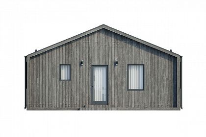 Проект каркасного дома &laquo;Барн-07&raquo;, 59 м². Вид сзади