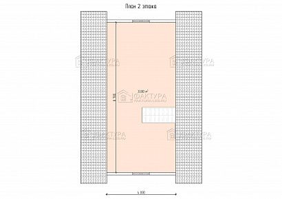 Проект дома из бруса «Базовый  6х9м, 5 стен», 83 м². Планировка 2 этаж