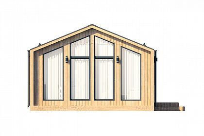 Проект каркасного дома &laquo;Барн-05&raquo;, 42.6 м². Вид спереди