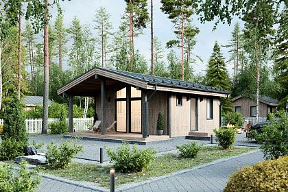 Проект каркасного дома &laquo;Сканди-02&raquo;, 49.4 м².