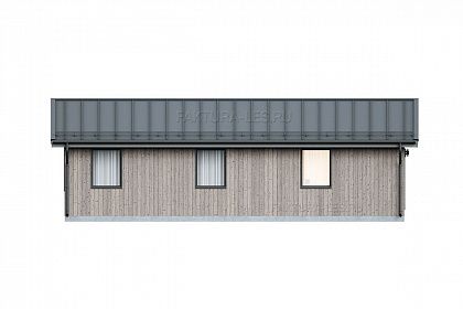 Проект каркасного дома &laquo;Сканди-11&raquo;, 98.7 м². Вид слева