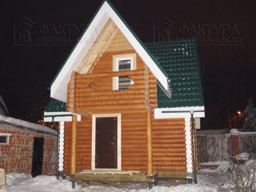 Небольшой дом из бревна по проекту Б-2 - г. Лобня