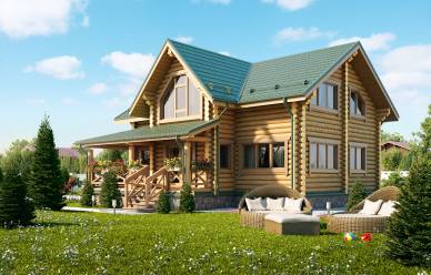 Проект дома из бревна Михалево