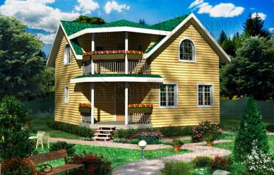 Проект дома из бруса Зеленый бор
