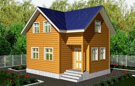 Проект дома из бруса «Раменье» 93 м²