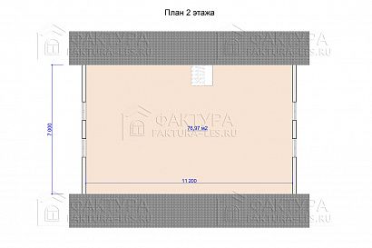 Проект дома из бревна «Базовый 10х12», 186 м². Планировка 2 этаж