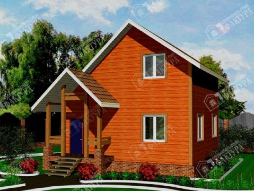 Дом из бруса по проекту Б-2 - г.Лобня