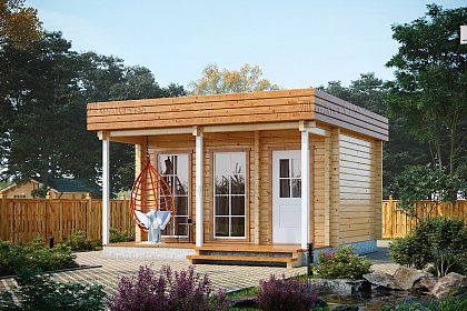 Проект дома из двойного бруса «Лахти», 22 м².