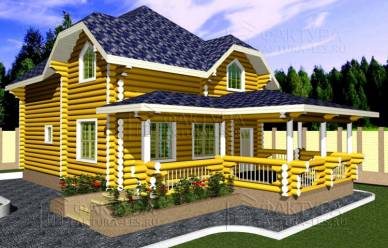 Проект дома из бревна Сокеркино