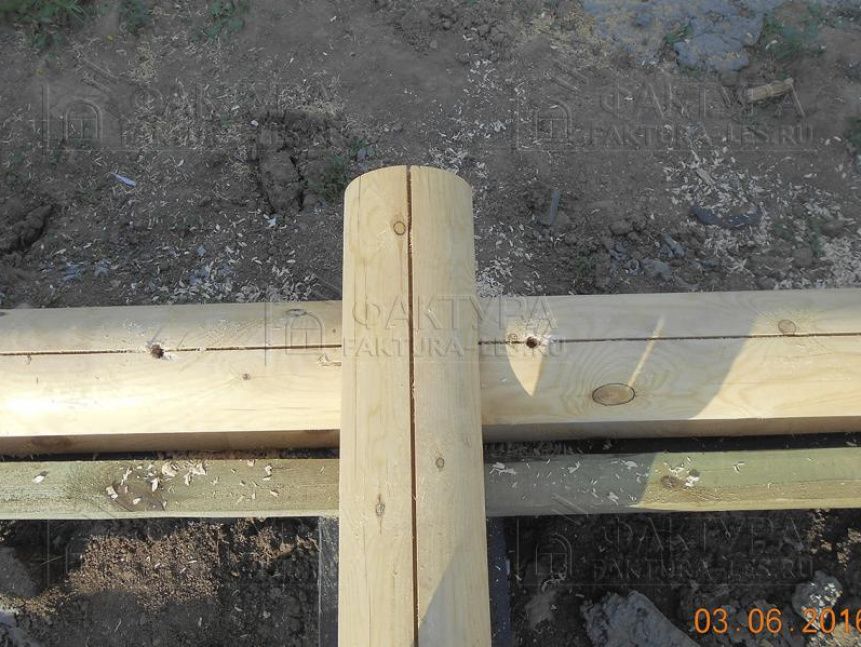 Фундамент бани из бревна - проект Б-29