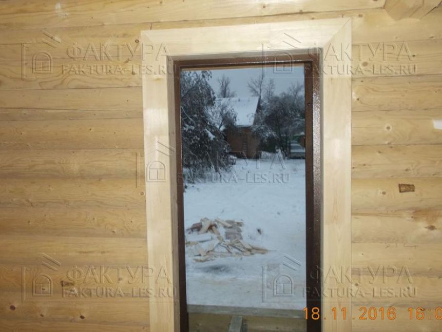 Оформление дверного проёма - проект бревенчатого дома в г. Лобня