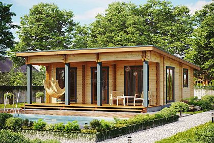 Проект дома из двойного бруса «Каспий», 65 м².